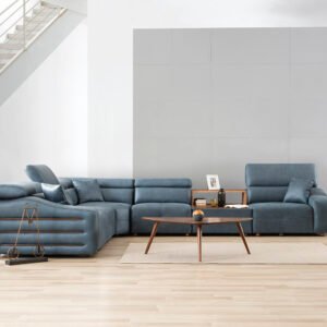 Azra hoeksalon blauw